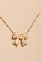 Rossane Pave Bow Pendant Necklace