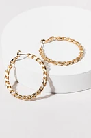 Elma Sparkle Twist Hoop Earrings