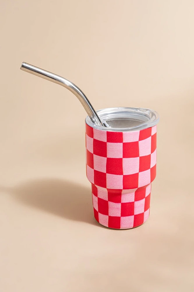 Susan Checkered 2oz Tumbler