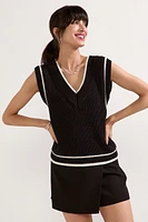 Emily V Neck Sweater Tank Top