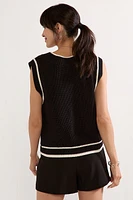 Emily V Neck Sweater Tank Top