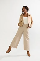 Hallie Wide Leg Crop Trouser Pants