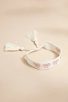 Janice Woven Bow Embroidered Bracelet