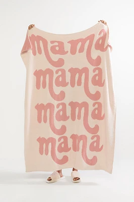 Mama Mama Mama Two Tone Blanket