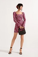 Angelina Long Sleeve Ditsy Floral Mini Dress