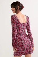 Angelina Long Sleeve Ditsy Floral Mini Dress