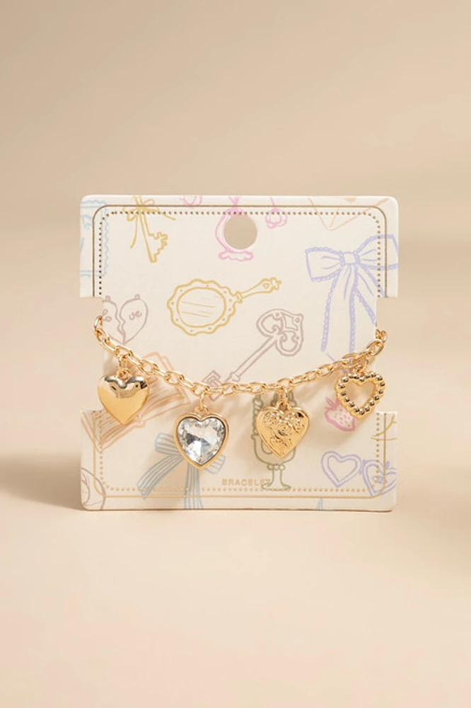 Bonnie Heart Charm Carded Bracelet