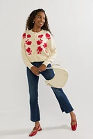 Tracy Floral Embroidered Short Cardigan