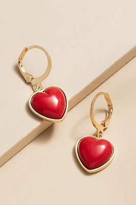 Vicky Chunky Heart Huggie Earrings