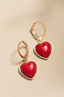 Vicky Chunky Heart Huggie Earrings