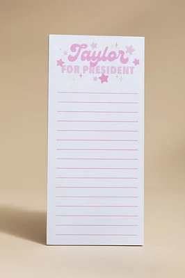 Taylor For President Notepad