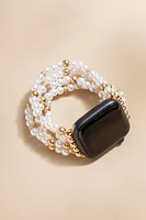 Amy Gold And Pearl Beaded Watch Band Bracelet