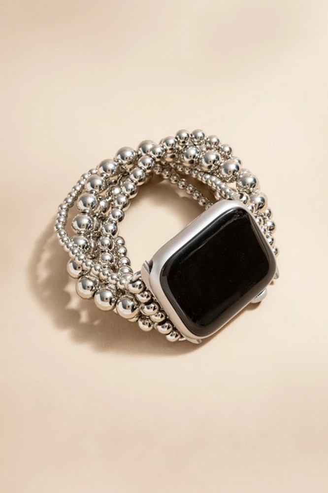 Joan Silver Bead Watch Band Bracelet