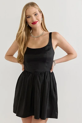 Ana Fit And Flare Corset Mini Dress