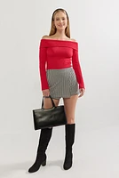 Celia Off Shoulder Rib Knit Top