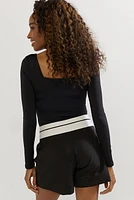 Lana Two Toned Foldover Waist Shorts