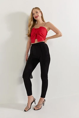 Shelby Suede Fitted Leggings