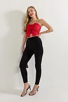 Shelby Suede Fitted Leggings