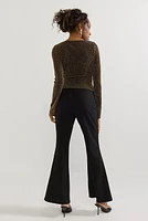 Jordan Front Slit Flare Pants