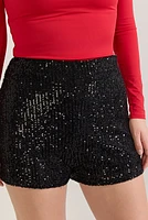 Claudia Mid Rise Sequin Shorts