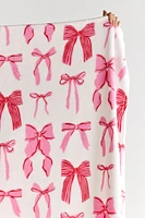 Betsy Pink Bow Graphic Throw Blanket