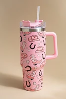 Anita Pink Western 40oz Tumbler