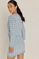 Lara Tweed Plaid Mini Skirt