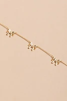 Sylvia Golden Bow Station Necklace