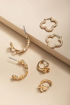 Casandra Mixed Gold Hoop Earrings