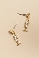 Kate Mini Pave Champagne Drop Earrings