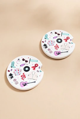 Ellie Popstar Icon Print Car Coasted