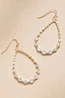 Angelica Crystal Station Tear Drop Earrings