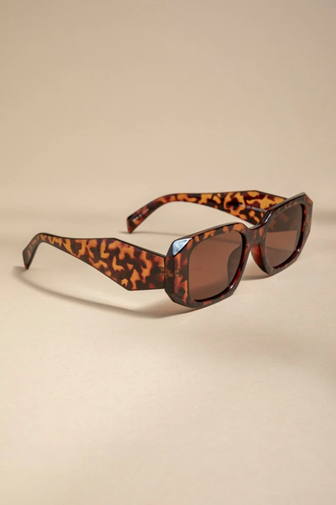 Jody Angular Tortoise Shell Sunglasses