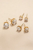 Allison Gold And Crystal Stud Earring Set