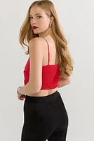 Tina Oversized Bow Crop Top