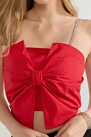 Tina Oversized Bow Crop Top