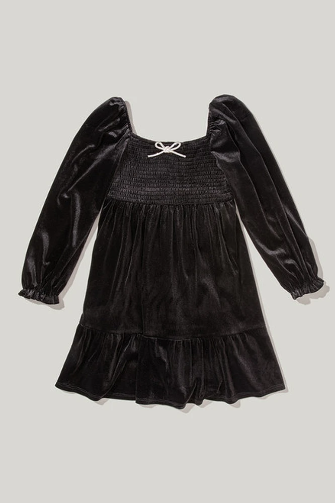 Hello Franki Long Sleeve Velvet Dress for girls