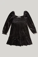 Hello Franki Long Sleeve Velvet Dress for girls