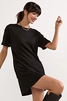 Julia Short Sleeve Rib Knit Shift Dress