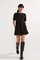 Julia Short Sleeve Rib Knit Shift Dress