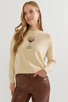 Espresso Martini Anyone Graphic Pullover Sweater