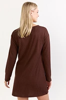 Lucy Rib Knit Shift Mini Dress