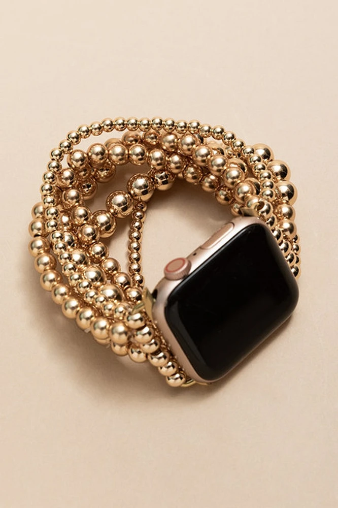 Cathleen Gold Ball Bead Watch Band