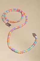 Multi Colored Beaded Heart Charging Cable