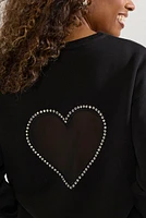 Melinda Embellished Back Heart Sweatshirt