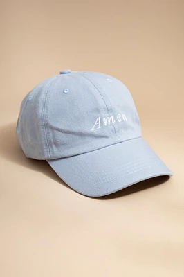 Amen Script Baseball Hat