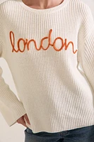 London 3D Stitch Pullover Sweater