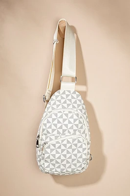 Kelsie Checkered Sling Backpack