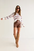 Shelly Multicolor Striped Pullover Sweater