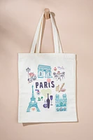 Paris City Graphic Tote Bag